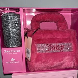 Juicy Couture Free Love Pink Mini Tote & Barrel Coin Purse Gift Set